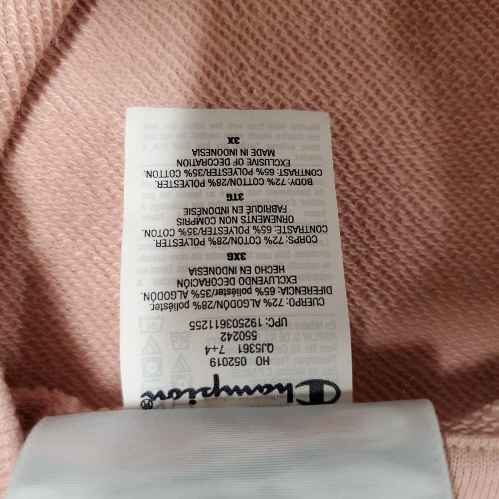 Champion Women Herringbone Pink Zip 3X - Picture 10 of 11